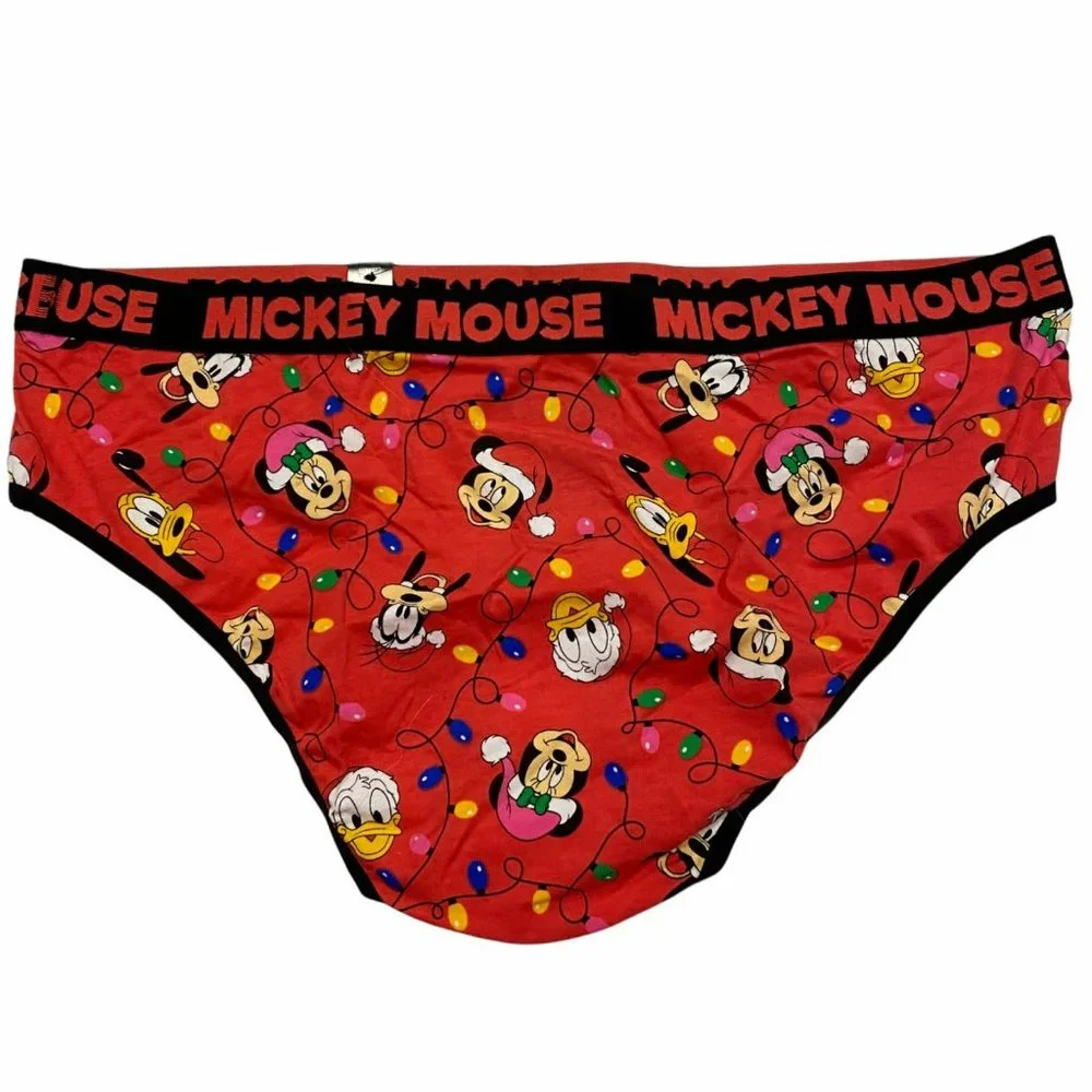 NWT TORRID Hipster Pantie Underwear Sz 1 Red Disney Mickey Donald Christmas